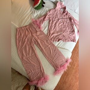 Sleeper Pink Feather PJ Set